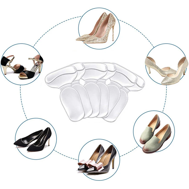 1 Paar Frauen Silikon Gel Einlegesohlen Fersen sporn Schmerz linderung Fuß kissen High Heels halbe Innen sohle Anti wear Protector Aufkleber Schuh pads