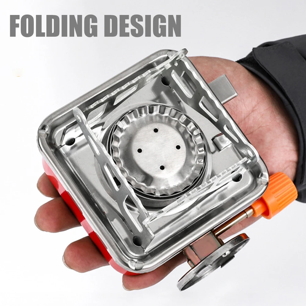 

Portable Folding Stove Mini Outdoor Metal Gas Camping Picnic Travel Lightweight Compact Foldable Durable Aluminum Alloy Design