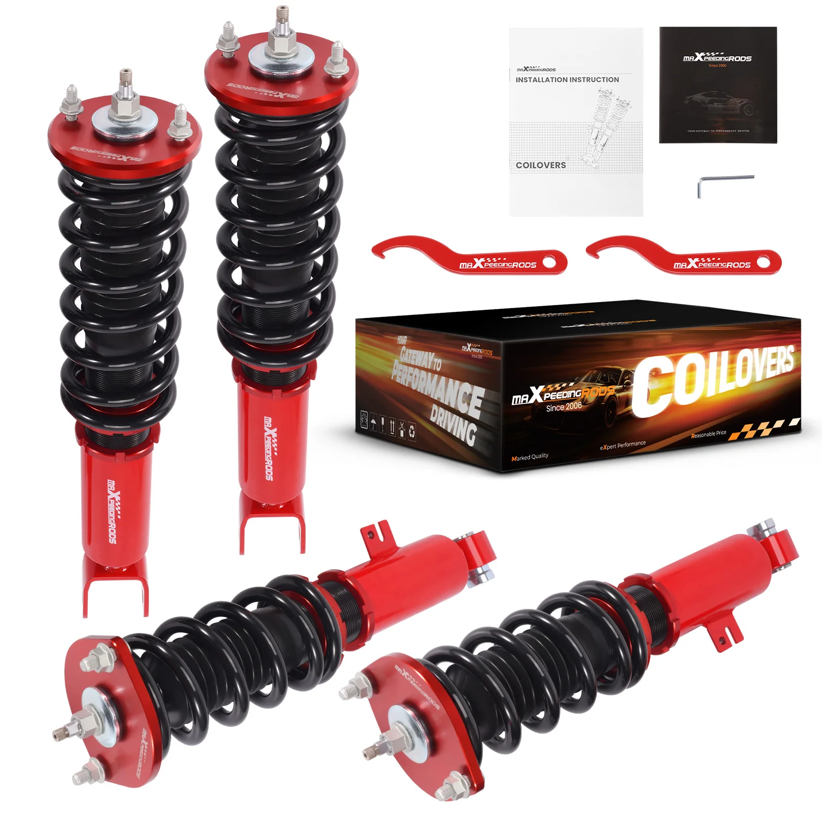 MaXpeedingrods Spring Shock Absorber Coilovers Kits For Nissan 90-96 300ZX Z32 Skyline 24 Damper