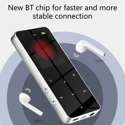 MP3 Player with Bluetooth-compatible Speaker Touch Keys Music Stereo HiFi  Speaker Metal Portable Walkman with Recording