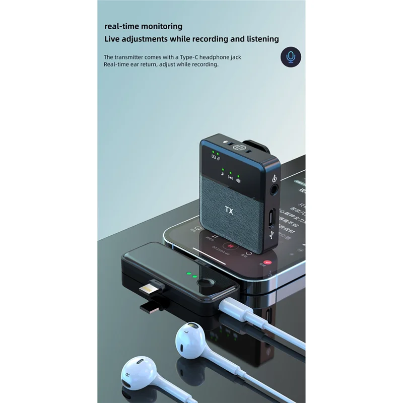 B02B-SX31 Wireless Lavalier Microphone for Camera Interview Live Recording for Phone Computer Sound Cards Voice Recorders