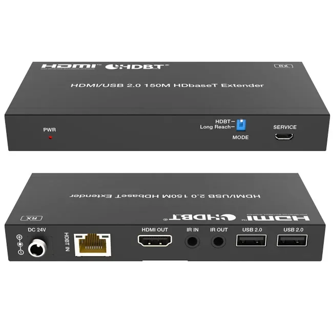 موسع HDMI HDBaseT بسرعة 18 جيجابت في الثانية حتى 150 مترًا مع إشارة تحكم IR ثنائية الاتجاه USB 2.0 وUSB KVM Signa يدعم POC #6