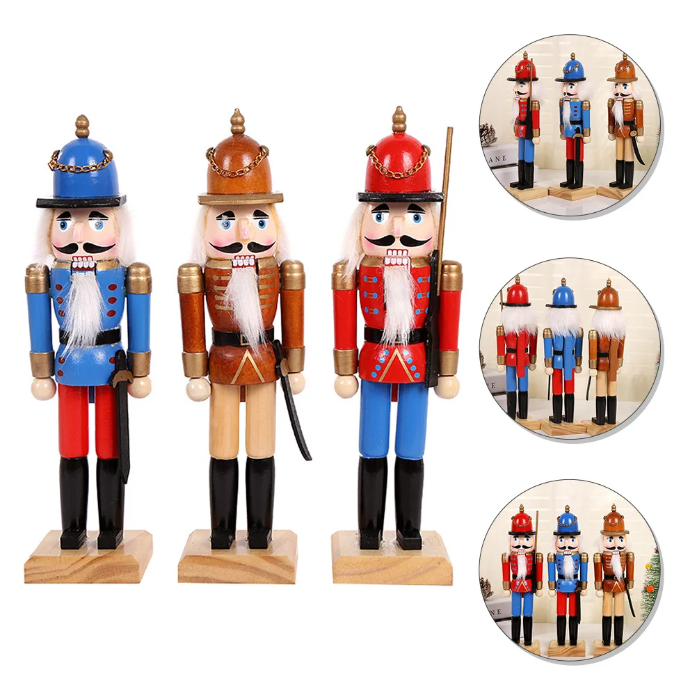 

Wooden Nutcracker Decoration Chic Xmas Ornament Christmas Party Decor Gift Home Office Holiday Season Xmas Nutcrackers Ornaments