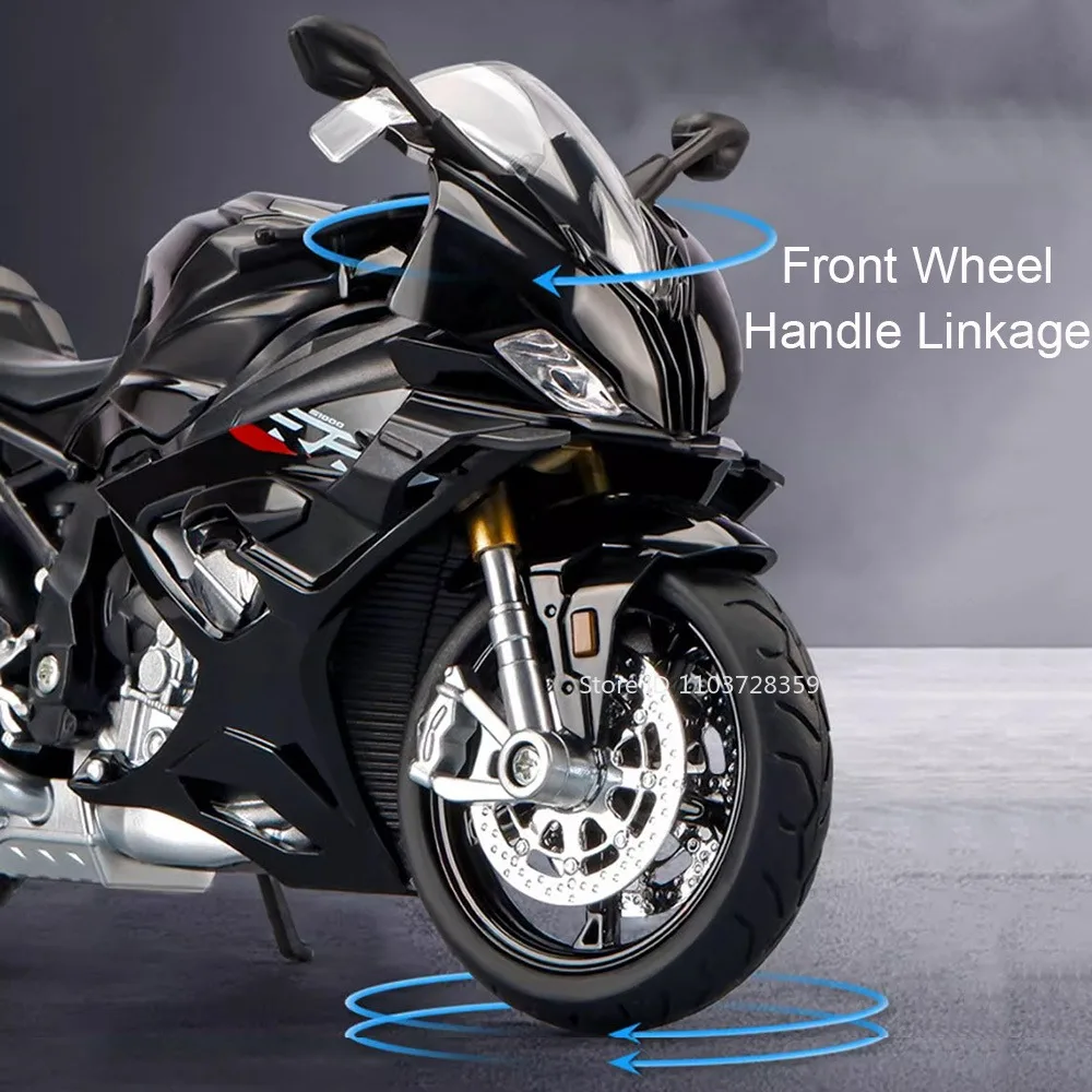 1:12 RRS1000 S1000RR Spielzeugmodell Motorräder Legierung Diecast Motorräder Stoßdämpfung Vorderrad Lenkung Gummireifen Jungen Geschenk – Detail 6