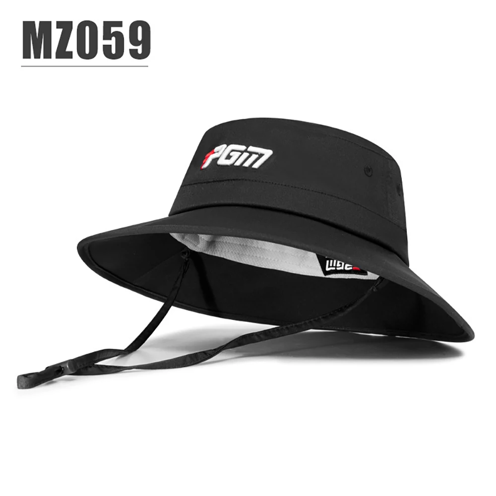 PGM Men Golf Hat Adjustable Windproof Rope Cap Waist Sweat-absorbing Band Fisherman Hats MZ059