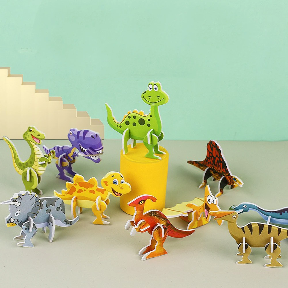 Cartoon Insects Dinosaurs Tanks Foam Puzzle 3D Educational Toys for Kids Birthday Party Favors Guest Gift Classroom Rewards Good