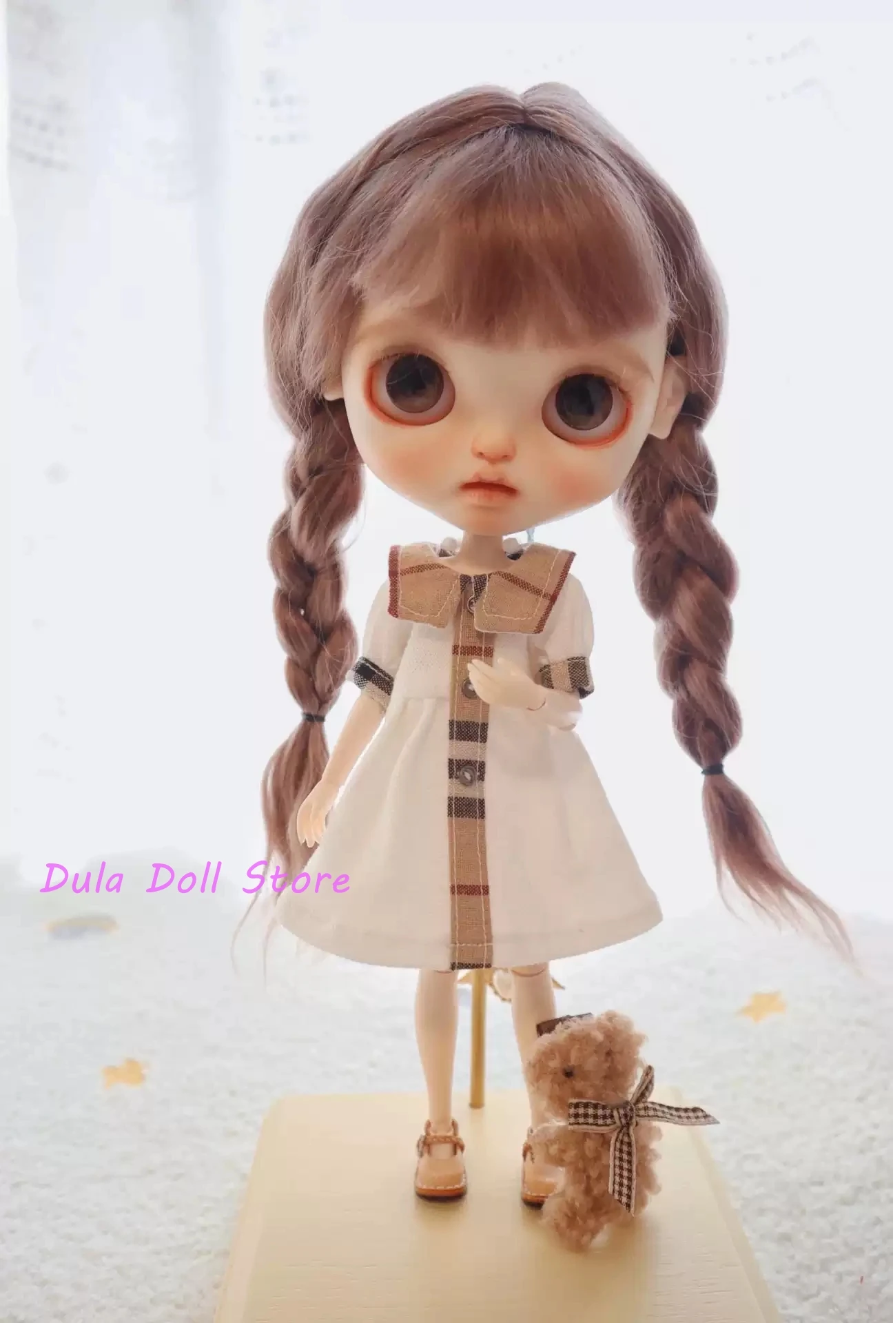 （Final inventory）Dula Doll Clothes Dress Plaid casual skirt Blythe Qbaby ob24 ob22 Azone 1/6 Bjd Doll