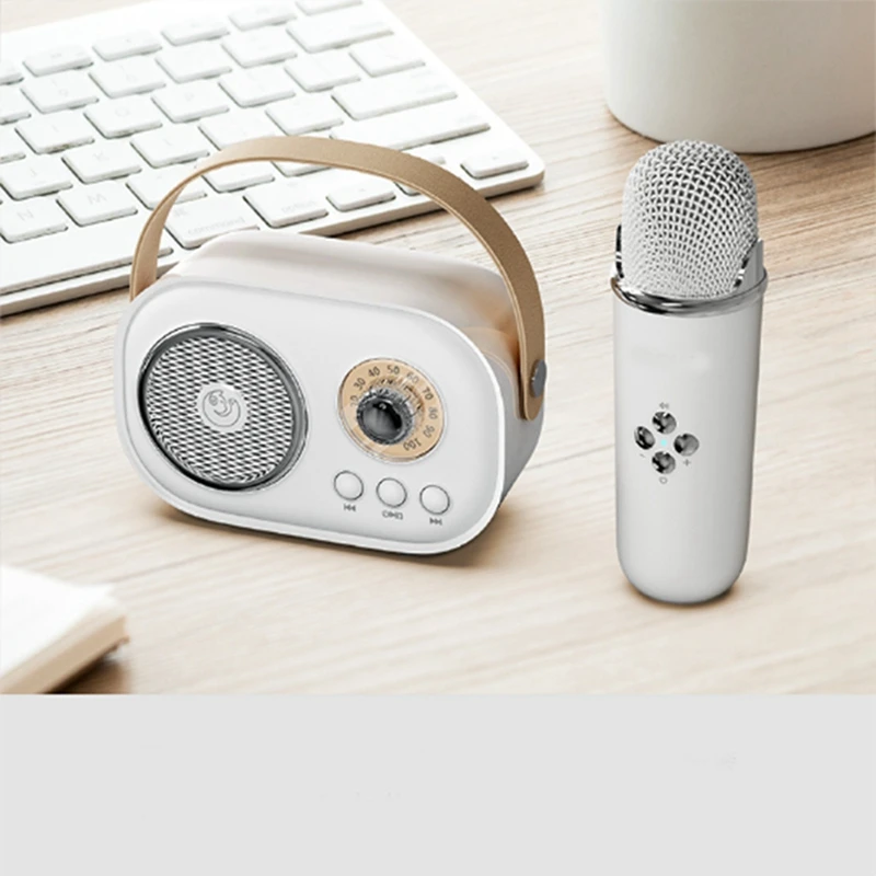 Mini Wireless Bluetooth Audio Home Singing Karaoke Integrated Microphone Speaker Stereo Home KTV Set