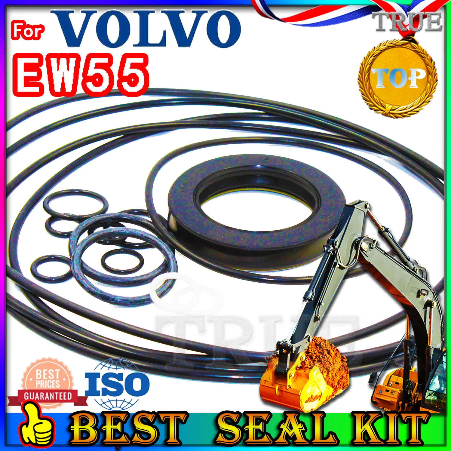 For VOLVO EW55 Oil Seal Repair Kit Boom Arm Bucket Excavator Hydraulic Cylinder Nitrile NBR Nok Washer Skf Service Track Spovel