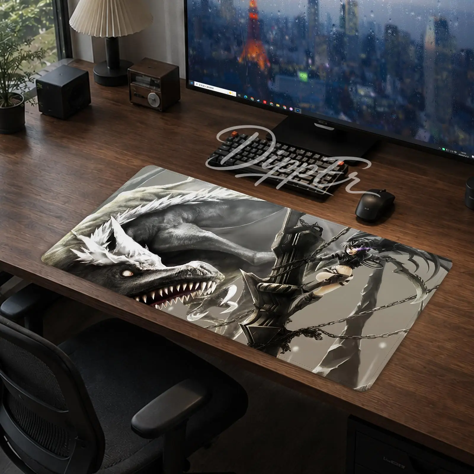 Black Rock Shooter Mouse Pad Office Large Desk Mat Gaming Mousepad Rubber Bottom Non-Slip Cushion 900X400