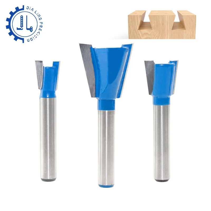 

Wood Router Bit 1/4 1/2 Set 6.35mm Shank Dovetail Router Bits for Router Wood CNC Wood Engraving Bits