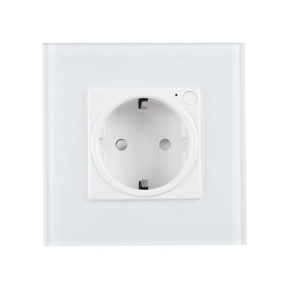WiFi Smart Wall Socket 16A 2000W AC100-250V Power Monitor Socket 2.4GHz Works with Alexa Google Assistant Tuya APP Voice Control