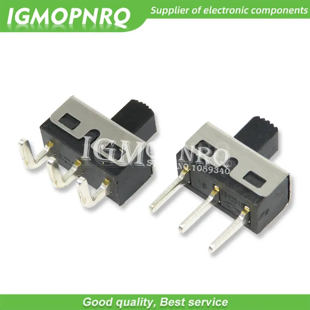 10 sztuk SS12D10 SS12D11 przełącznik dwupozycyjny 3Pin 1P2T uchwyt wysoki 5mm odstęp 4.7mm SS12D10G5 Ibuw prosty/zakrzywiony