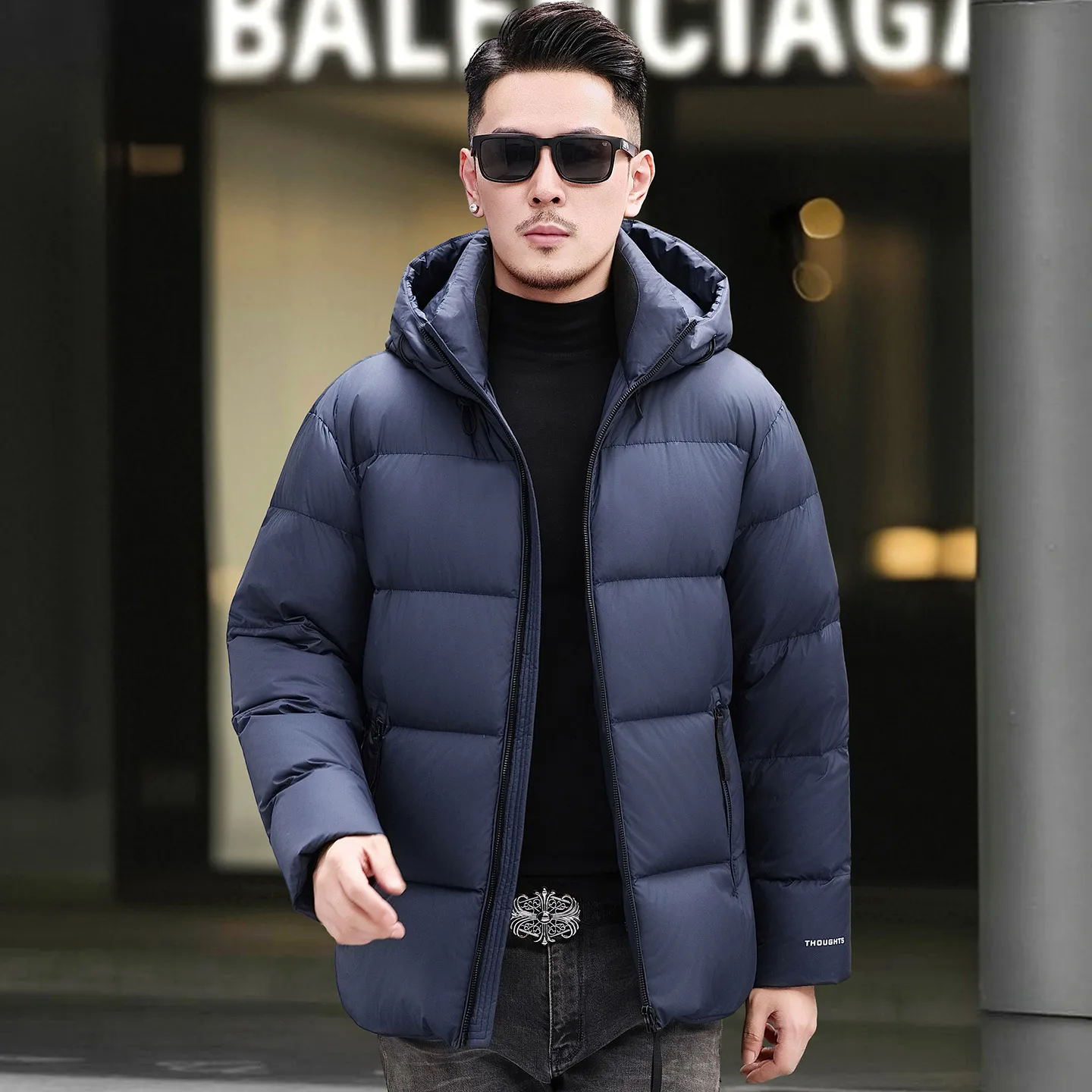 Real 85% Goose Down Parkas Coat 2025 Men Winter Warm Hood Puffer Jacket Male Wind-Proof Goose Feather Filling Thermal Clothes