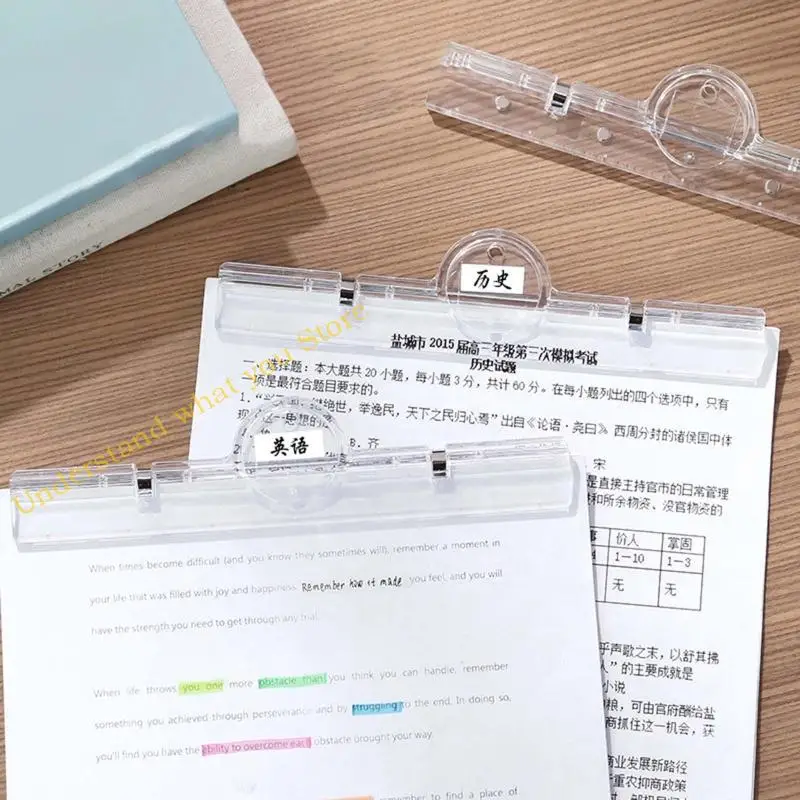 

J60A Hanging Paper Clip Clamp Transparent File Photo Business Card Clamp for Notes Invoices Envelope Maps