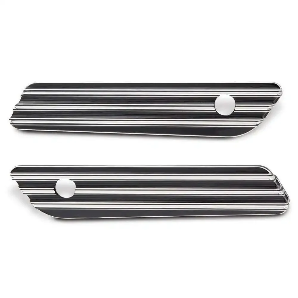 Black Saddle Bag Hinge Latch Covers For Harley Touring  Electra Glide Road Glide Street Glide Road King 00-24