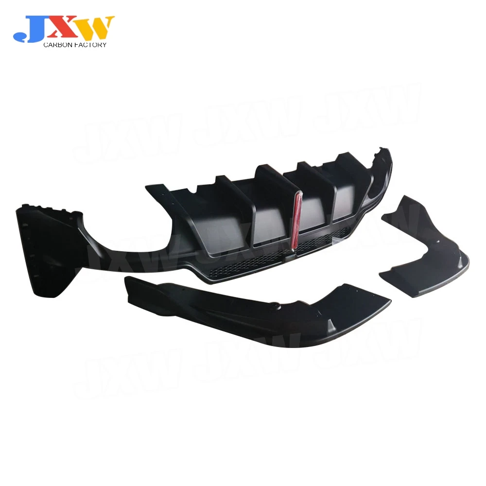 ABS Rear Bumper Diffuser Splitters for BMW 3 serise G20 G28 2023+ Rear Bumper Lip with LED Light Bodykit Car Styling