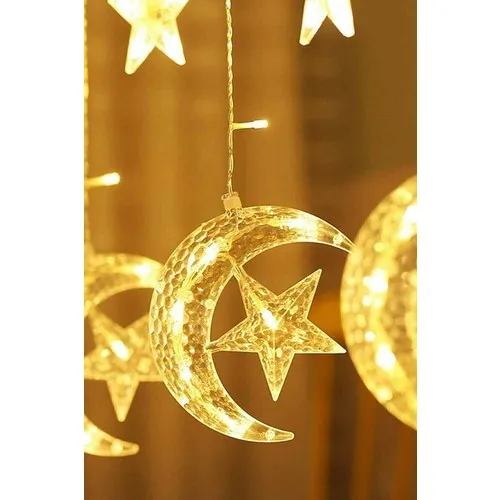 Feast Day Light Color Moon & star Pattern Christmas Led & tree Ornament-5 Fonksiyonlu