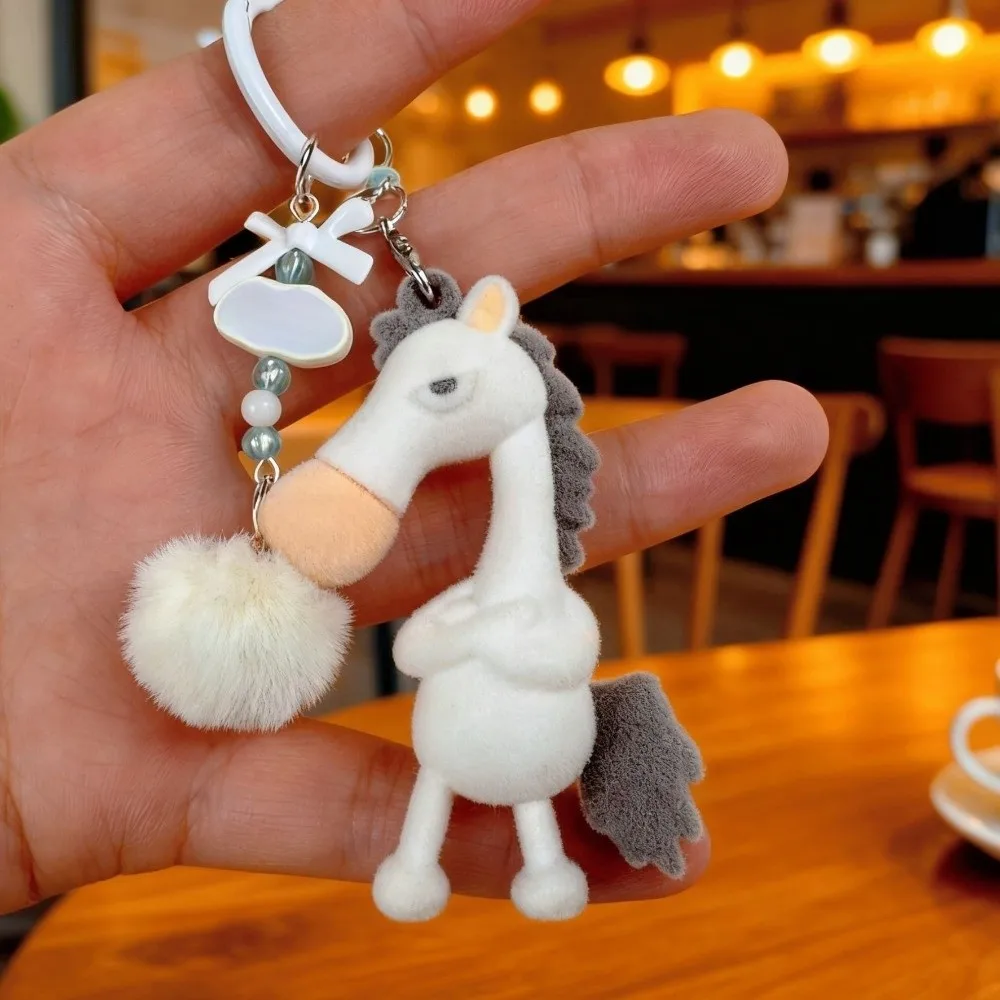 Simpatico ed elegante anno del cavallo portachiavi animale adorabile zodiaco ciondolo capodanno cinese mascotte peluche pony bag fascino casa