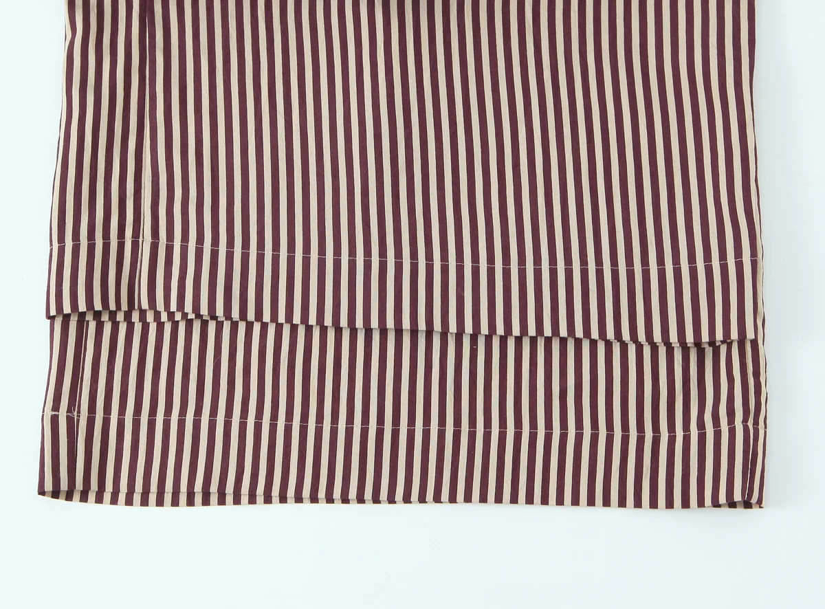 Damskie spodnie z szerokimi nogawkami w paski, luźny, swobodny styl, uniwersalne, z efektem drapowania, nowość na jesień 2025.