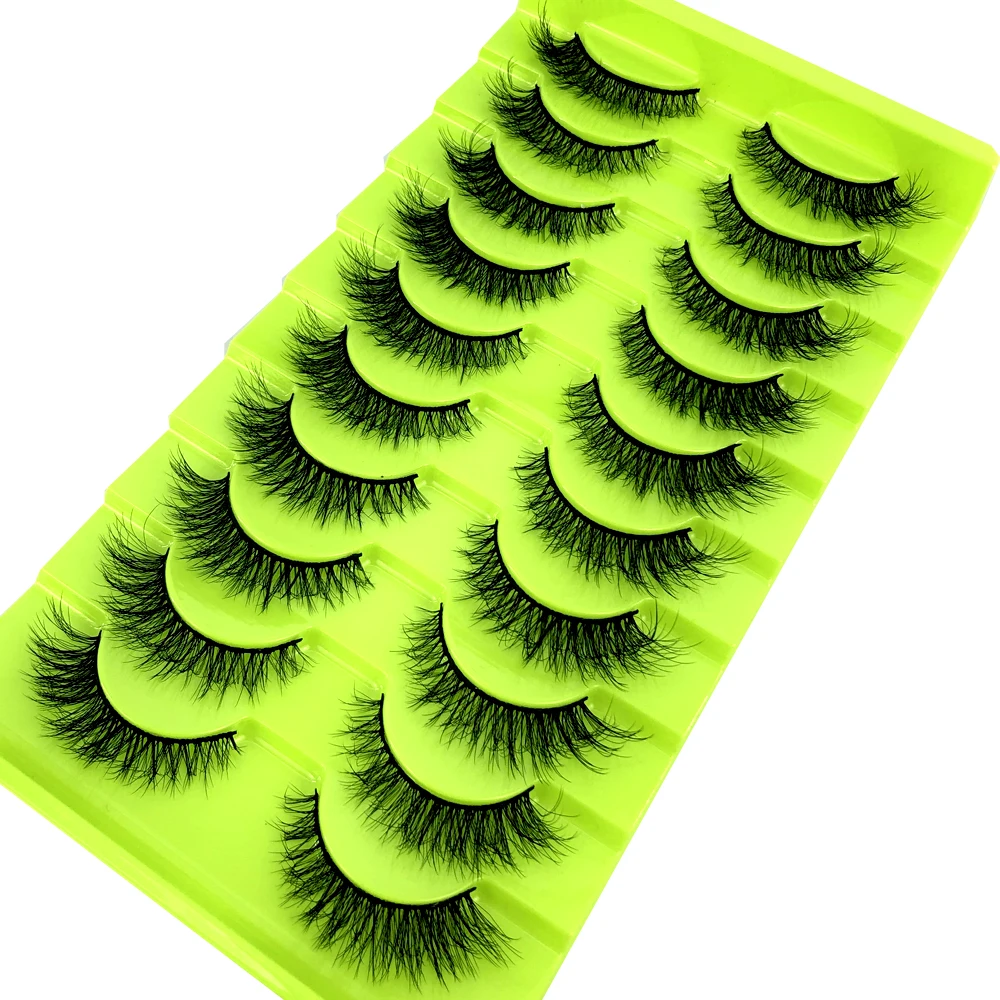 HBZGTLAD 10 Pairs Natural False Eyelashes Fake Lashes Long Makeup 3d Mink Lashes Extension Eyelash Mink Eyelashes for Beauty