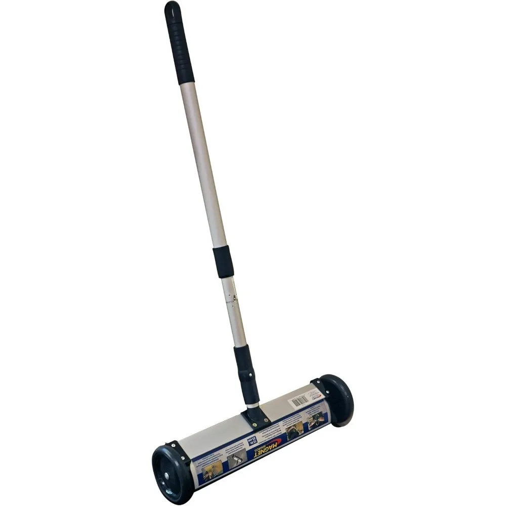 

Magnet Sweeper - Mini Push-Type with Release, 13" Sweeping Width, Telescoping Handle