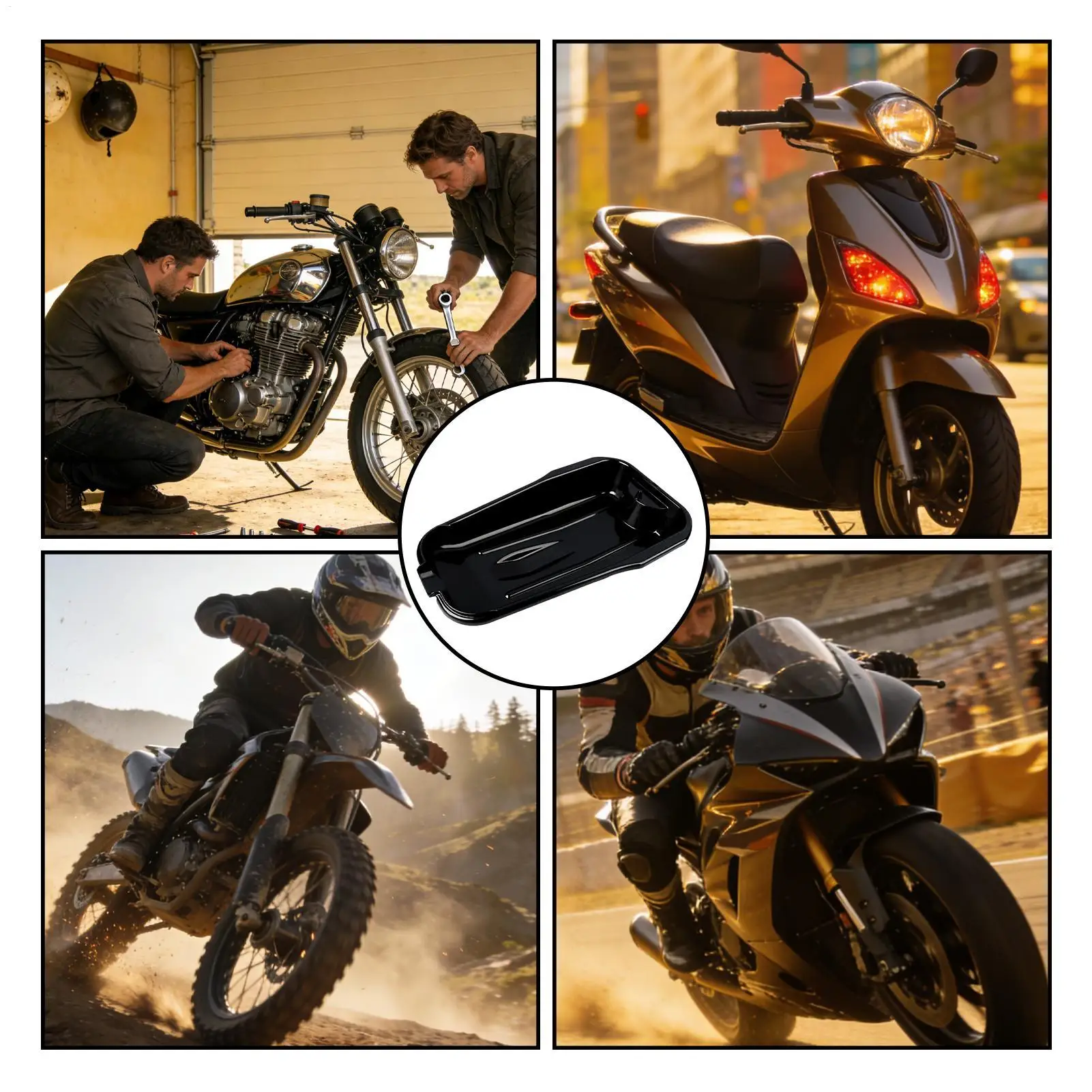 Car Waste Oil Pan Large Capacity Leak-Proof Oil Change Container for Motorcycle for Engine Maintenance Garage Service Oil Drain