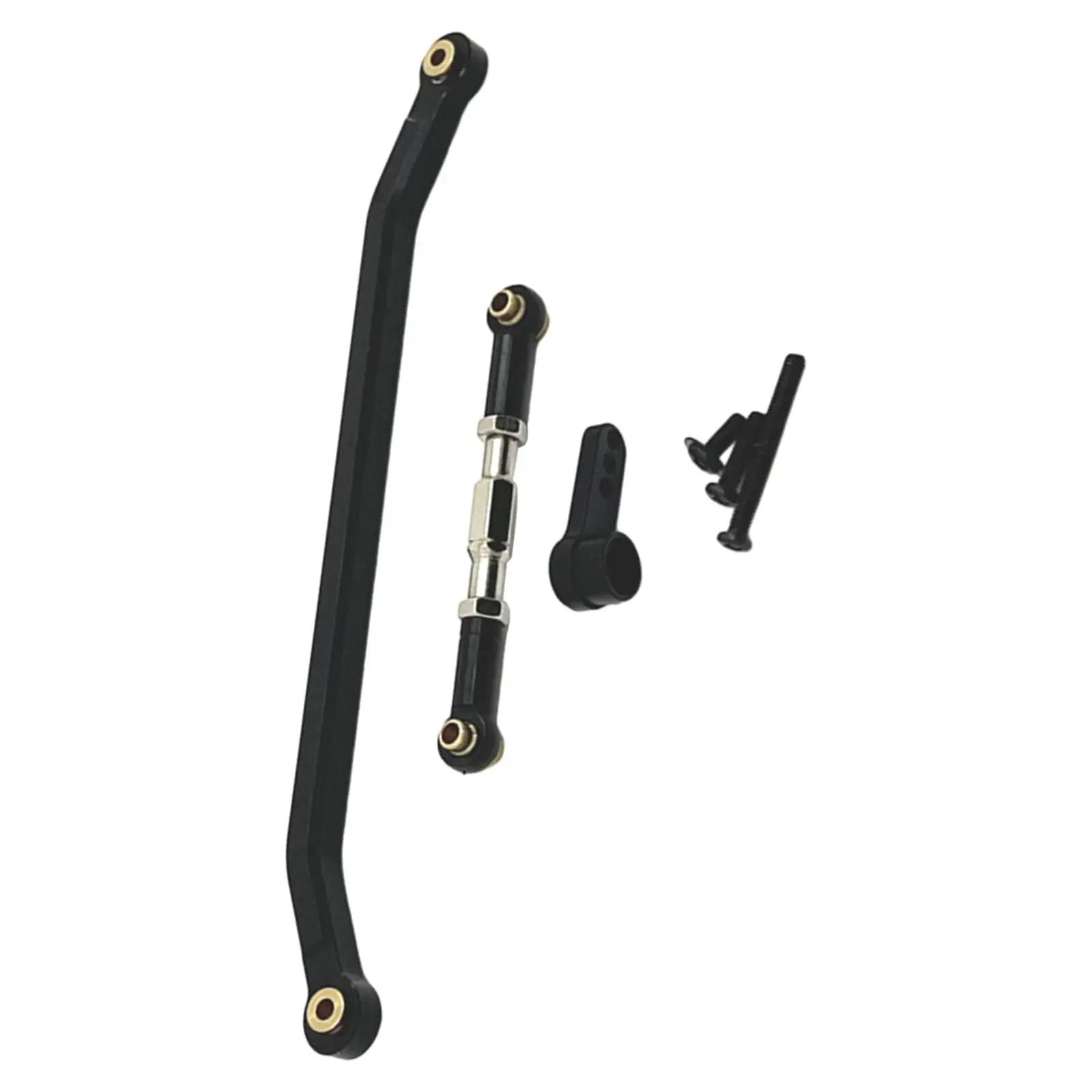 Servo Link Rod Metal Steering Rod with Mounting Screws Linkage Rod End RC Car Push Rods for MN128 Trucks 1:12 Scale Model DIY