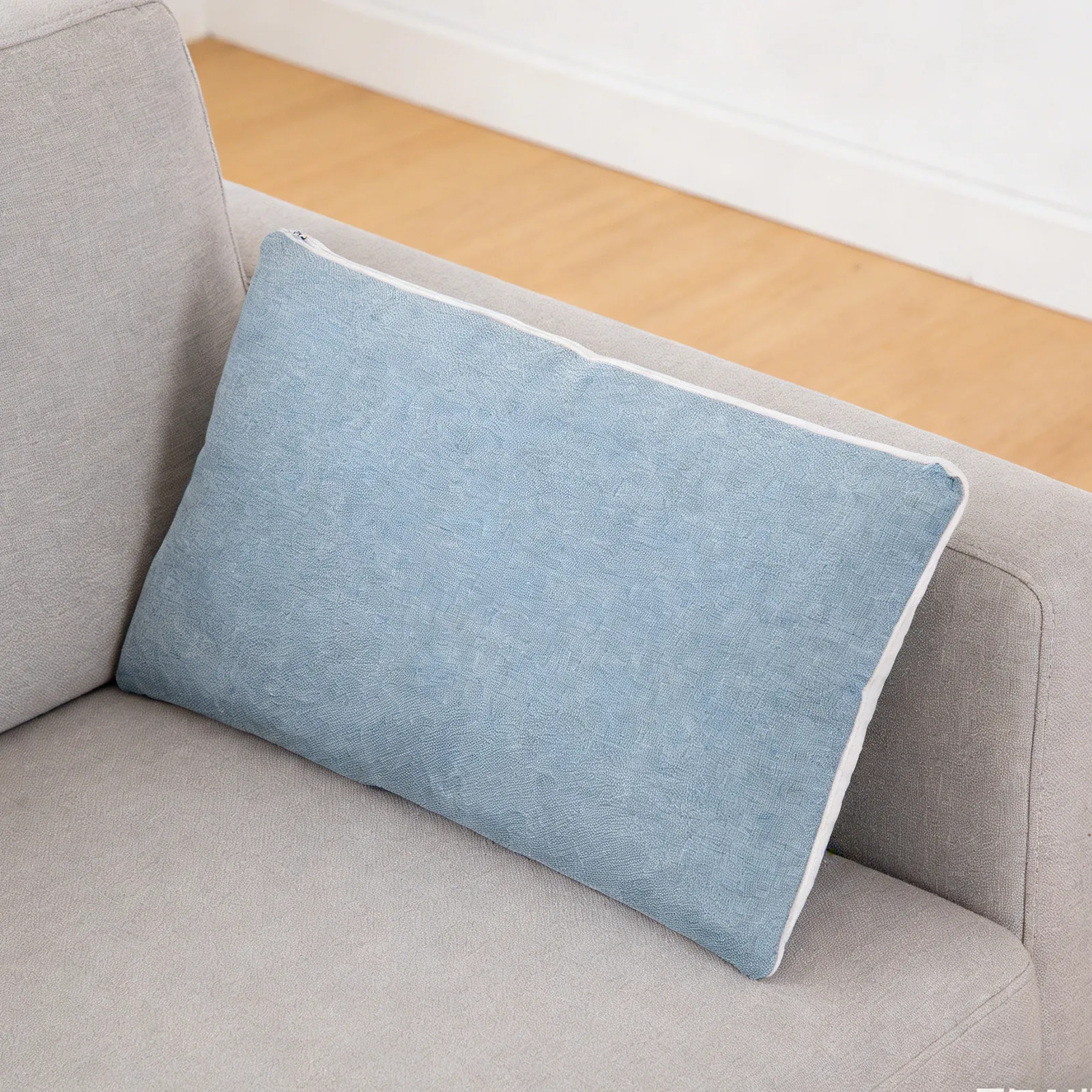 Linen Throw Pillow Cover 19.7x11.8 Rectangle Modern Cushion Case Soft Neutral Decorative Couch Sofa Living Room Accent Farmhouse