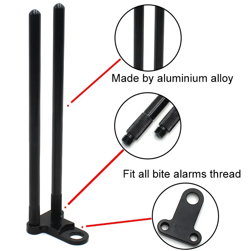 2pcs Carp Fishing Tool Aluminium Snag Bars Ears For Carp Fishing Rod Bite Alarms Accessories It Can Fit All Bite Alarms Thread