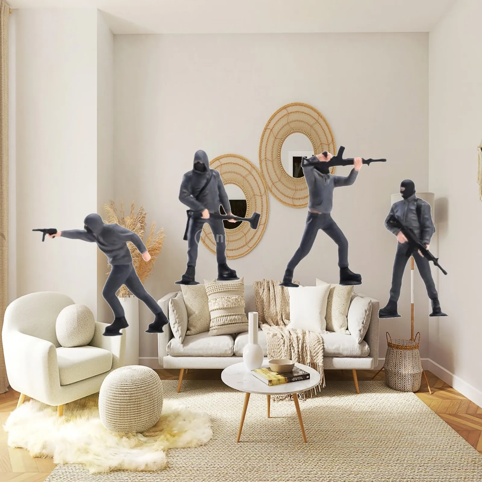 4-個-1-64-人物フィギュアジオラマアクセサリー装飾小道具コレクタブルミニ樹脂フィギュアマイクロシーン妖精庭園用