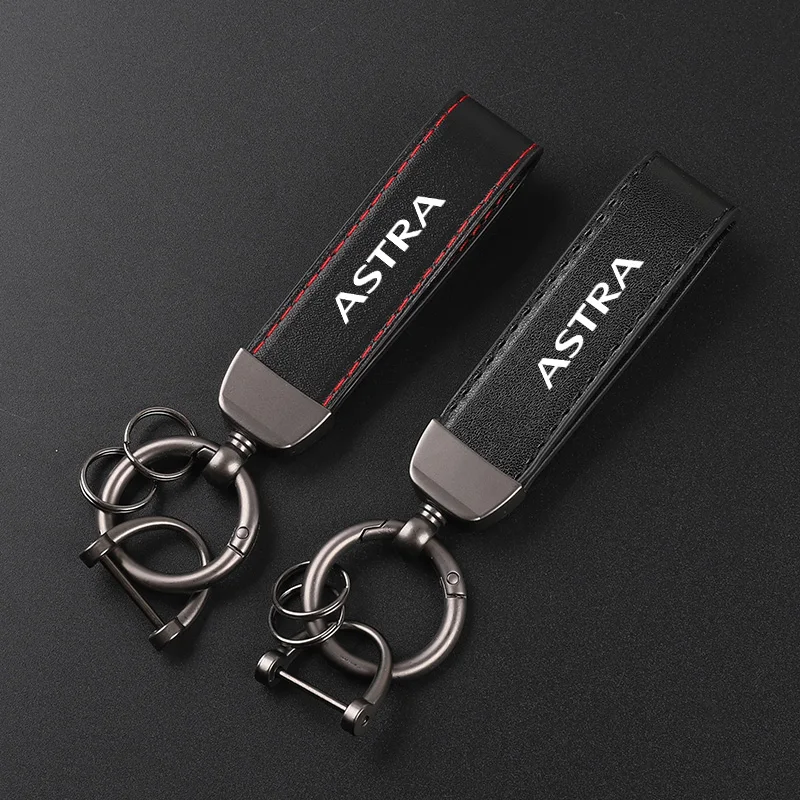 Deluxe Leather Keychain with Car Badge Keychain Pendant For opel ASTRA
