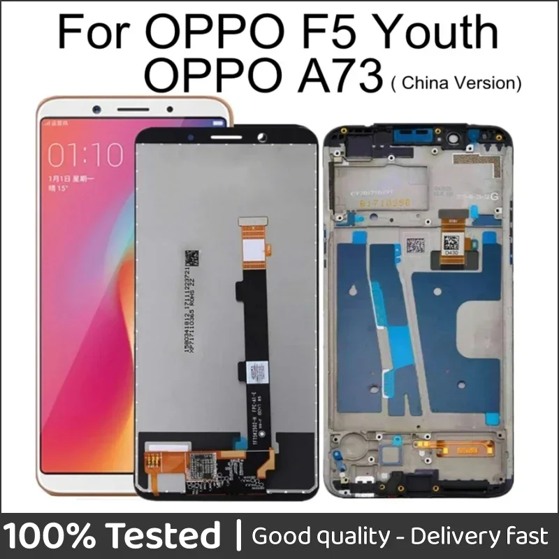

Для OPPO F5 A73 A73t CPH1723 CPH1725 ЖК-дисплей с сенсорным экраном и дигитайзером в сборе, замена мобильного телефона