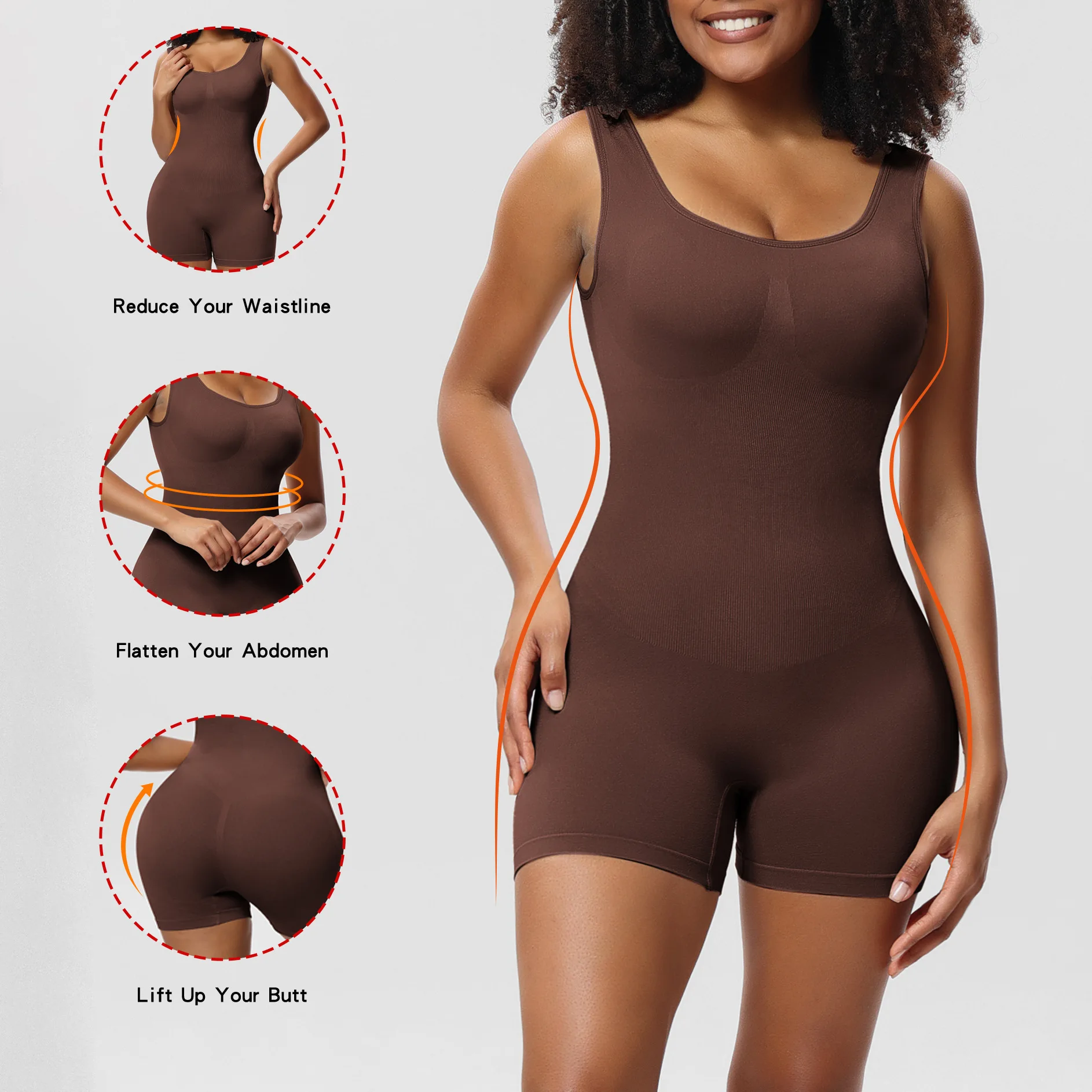 

1PCS Backless Yoga Suit U Neck Sleeveless Sports Jumpsuit Solid Colour Threaded Stretch Women Bodysuit Without Bust Pads