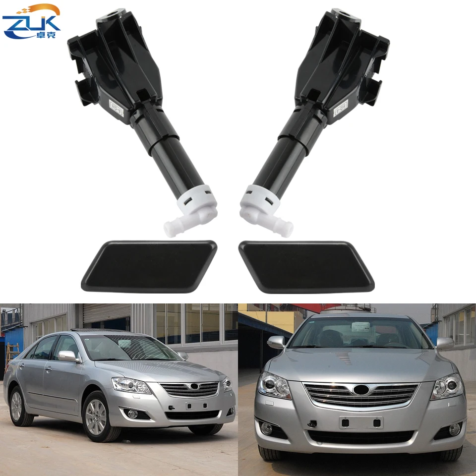 ZUK 4PCS Headlight Headlamp Washer Nozzle Actuator Water Spray Jet Cover Cap For TOYOTA CAMRY AURION 2006 2007 2008 Asian Model