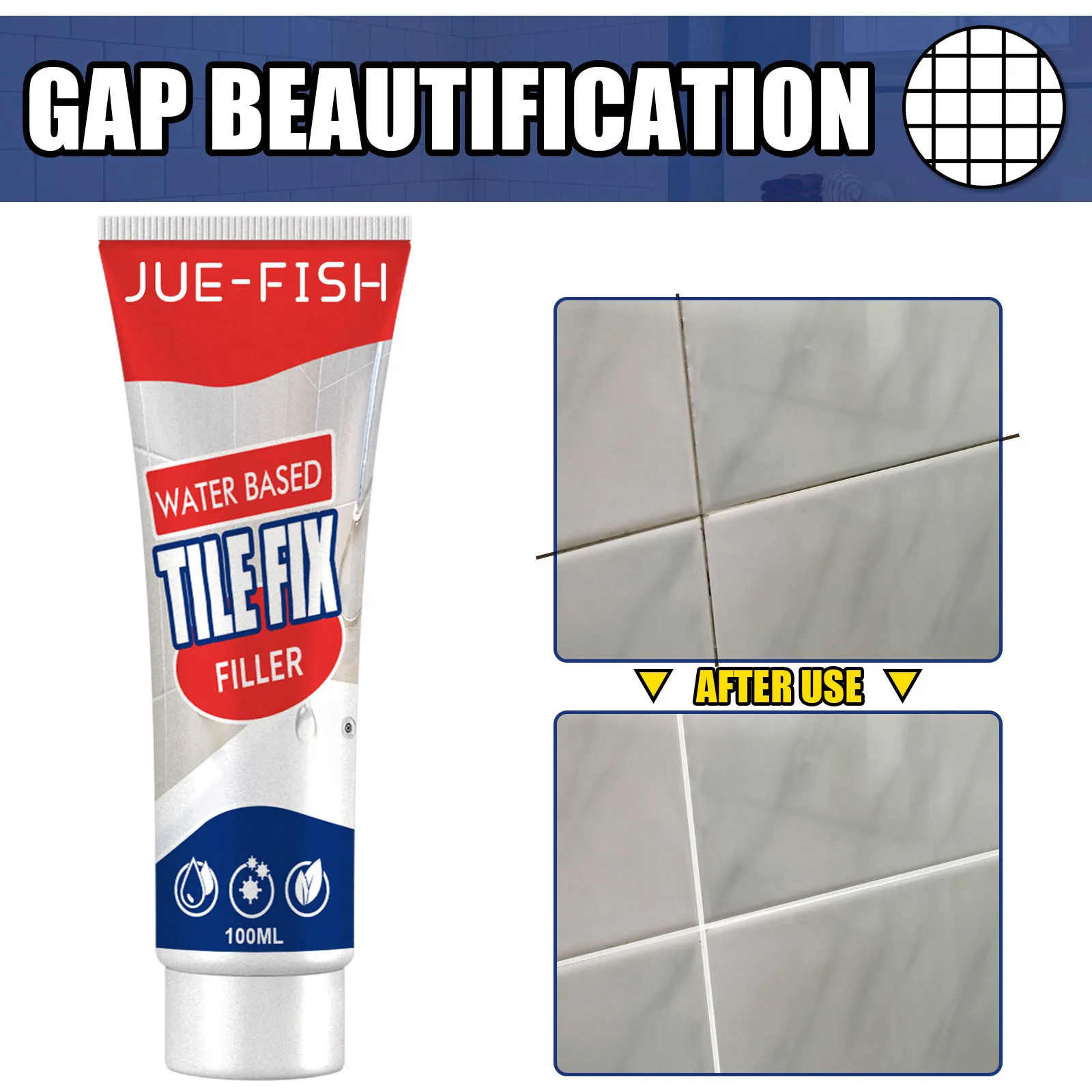 

100ML Hand-squeezed Caulking Agent Waterproof and Mildew-proof Gap Special Caulking Glue Home Bathroom Kitchen Filling Material