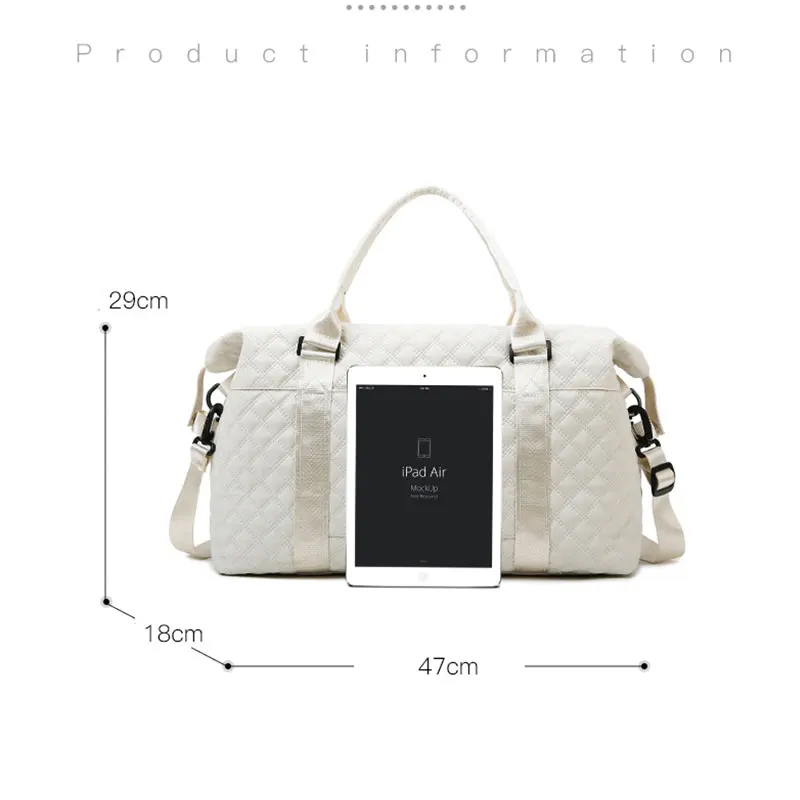 Sac de voyage Oxford étanche pour femme, sac de sport portable, sac polochon, sac à main multifonction, sac de rangement, fermeture éclair, nouveau, 2023