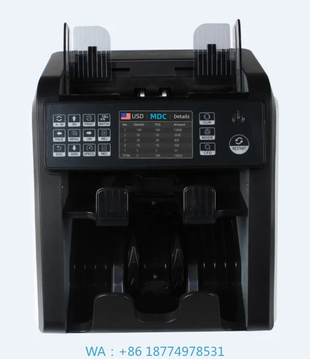 Counting Machine for Banks and Cash Management  Multi-Currency LED Display Banknote Counter CAD ROHS Certified Money Bill