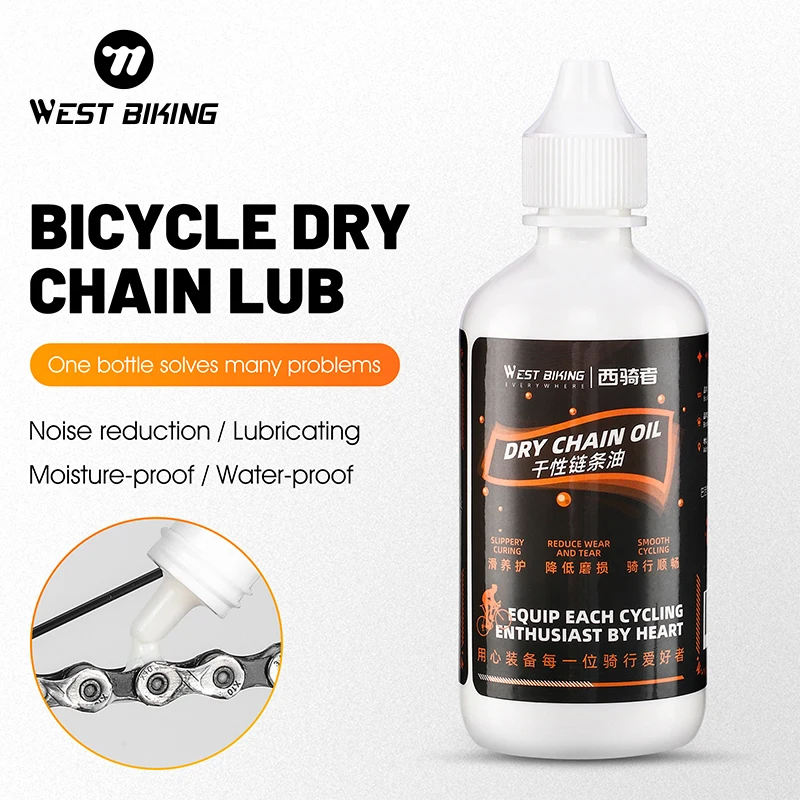 

WEST BIKING Bicycle Dry Chain Lubricant 100ML Road Bike Lube Chain Oil Moisture Clean Kit Maintenance Cycling Accessories