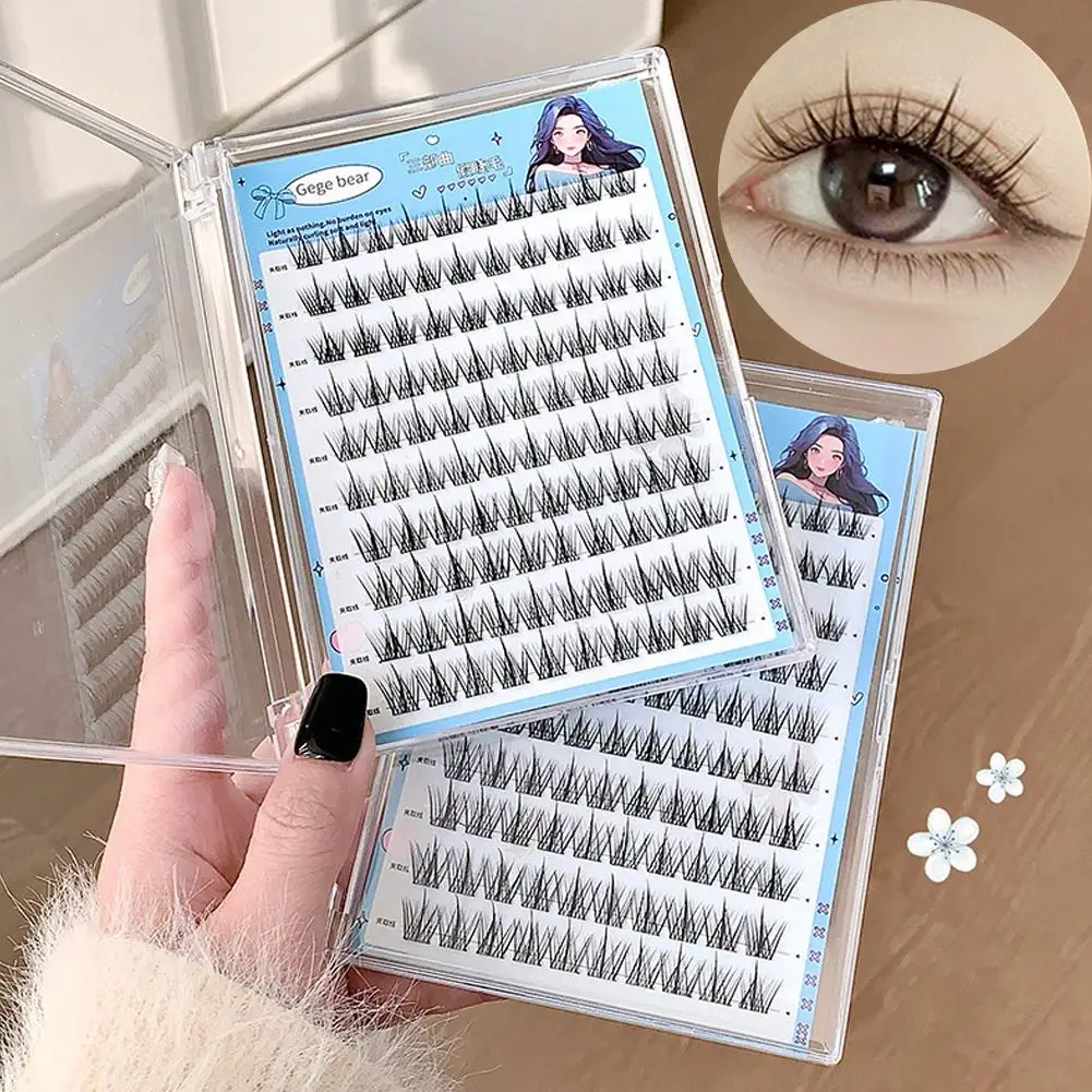 Ciglia finte senza colla Autoadesive Cluster fai da te Ciglia Comiche Ciglia lunghe spesse naturali Occhi Ingrandisci Strumenti di bellezza