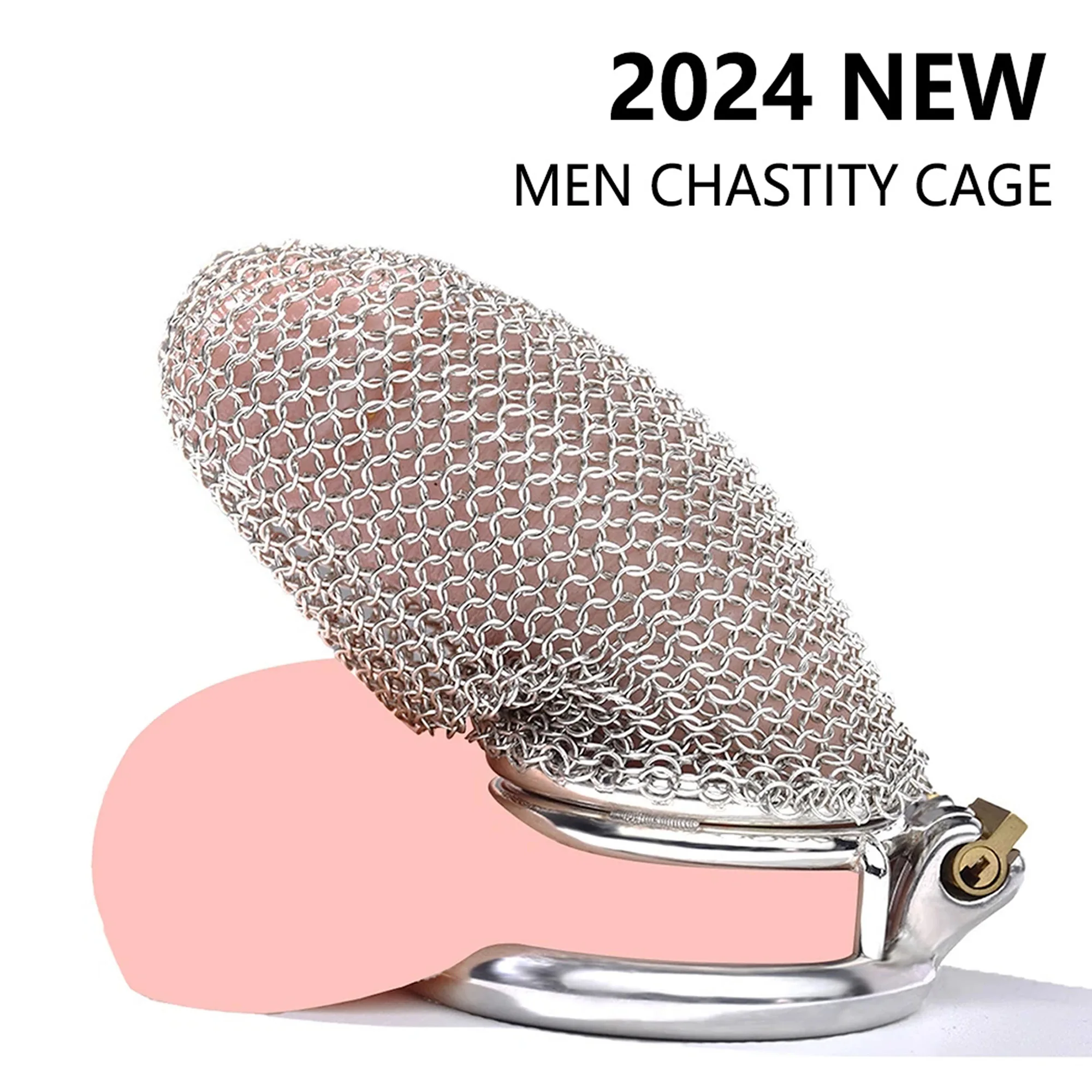 

BDSM Adult Sextoy Tooys Men'S Metal Penis Chastity Cage 정조대 Adjustable Cock Ring Restriction Punitive Stainless Steel Penis Lock