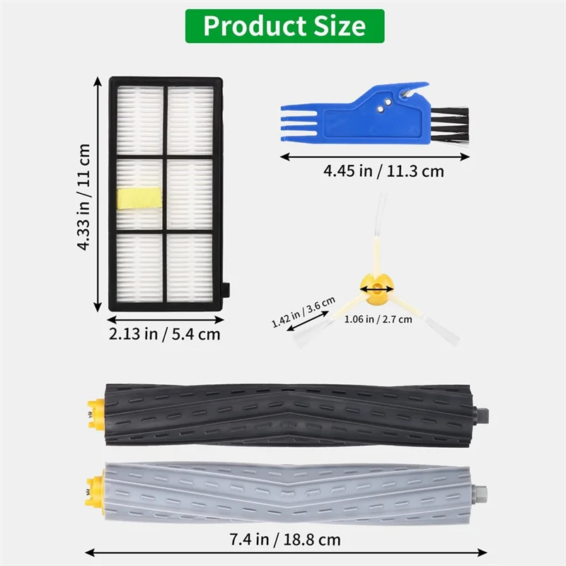 ABKR-Parts Accessories Compatible For Irobot Roomba Series 800 900, Brush Accessories For 866 871 880 890 960 966 971 976