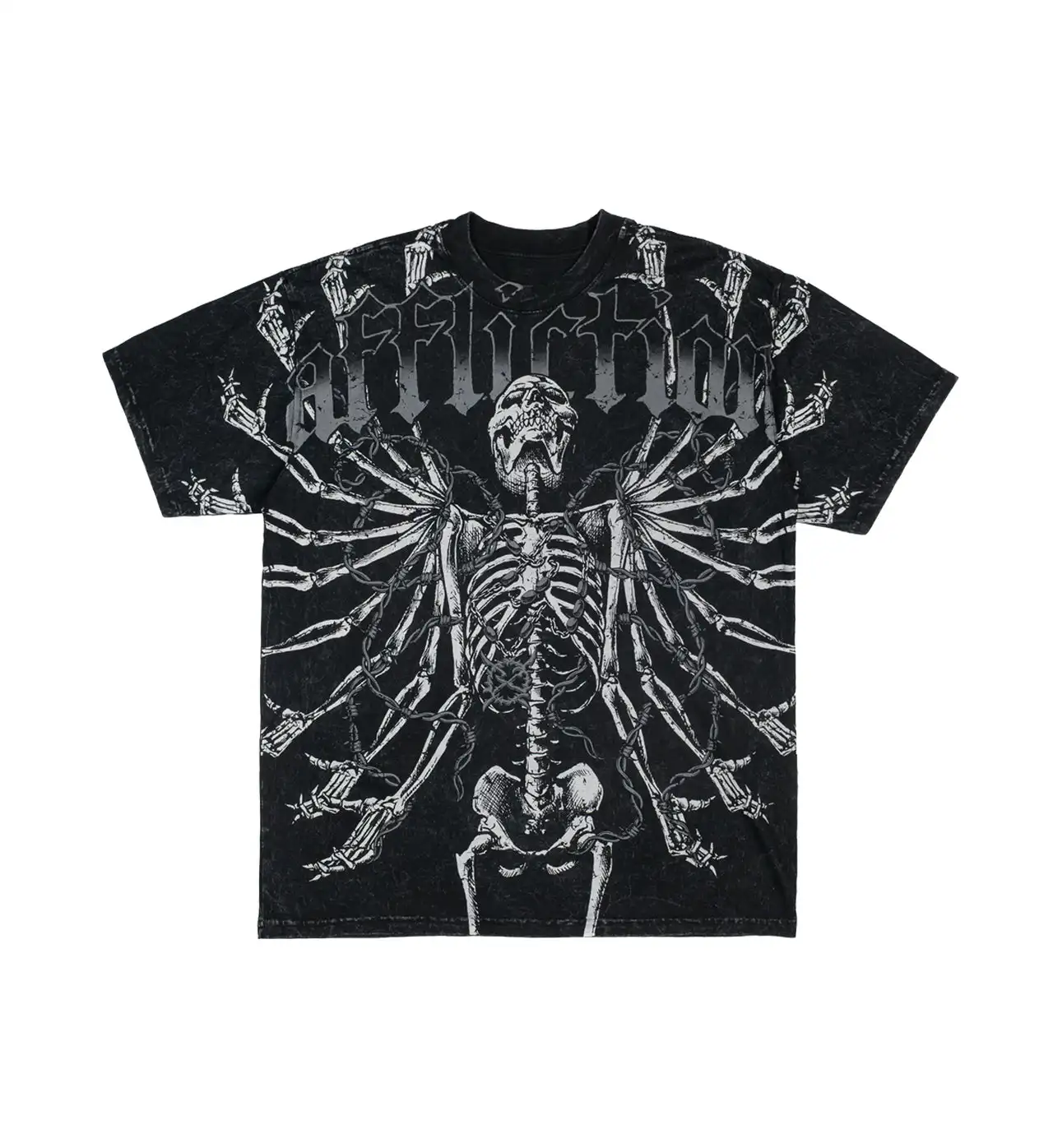 Gorecore Obsidian Short Sleeve Shirt Women Men Retro Hip Hop Graphic Printing Oversized Cotton Affliction T Shirt women clothing