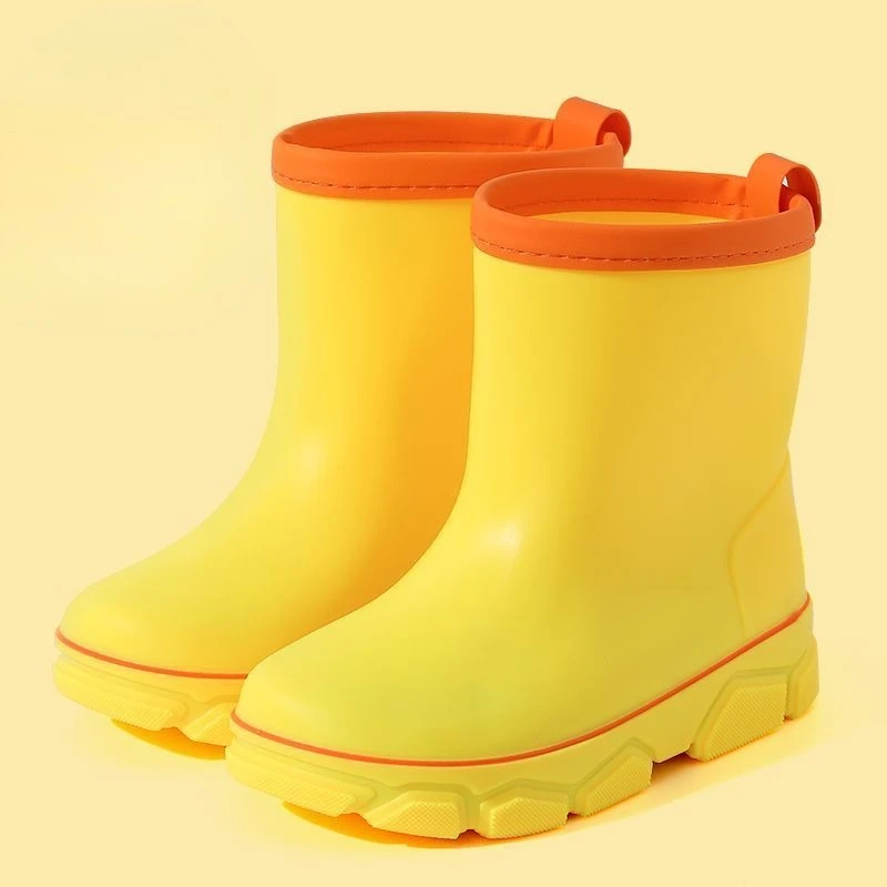 

Kids Waterproof Rain Boots Warm Lined Non Slip for Boys Girls Toddlers All Season Outdoor Puddle Shoes