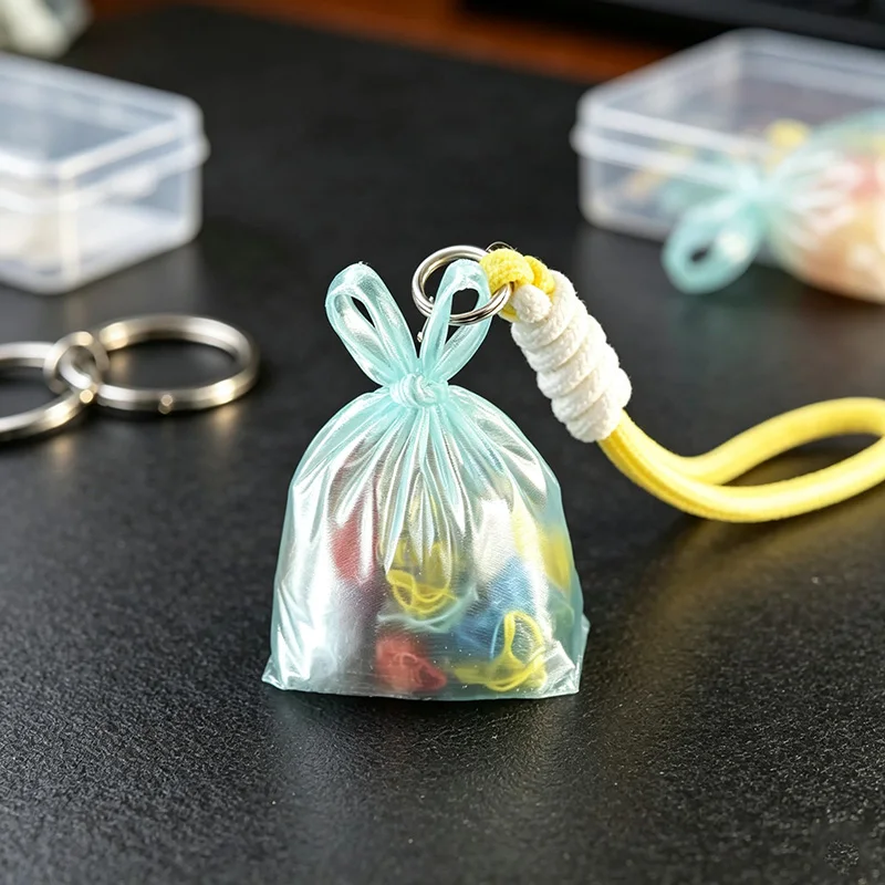 Cute Mini Pouch Bag Charm Customizable Figure Keychain Ornament Portable Backpack Pendant Decor For Daily Bag Accessory