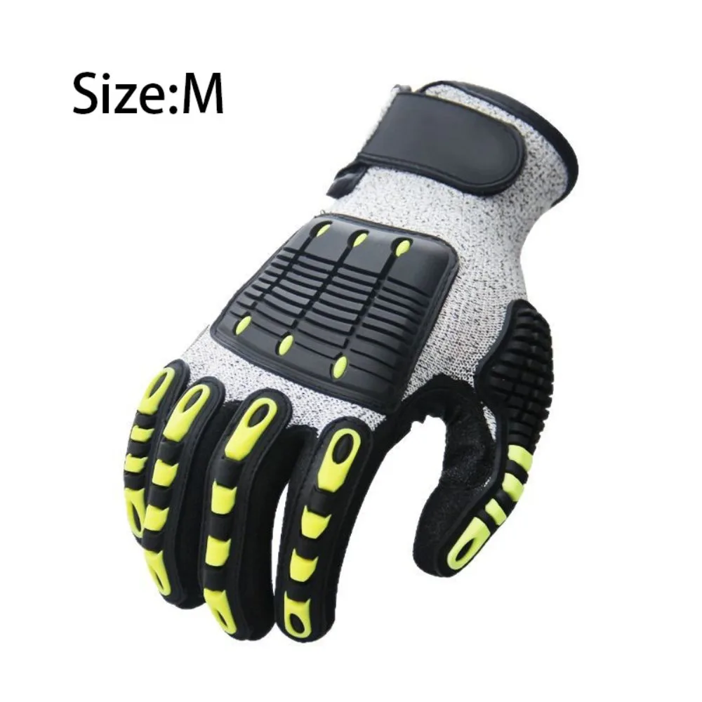 

Shock Absorbing Mechanical TPR Gloves Nitrile Dipped Palm Impact Protection Anti-vibration Gloves Oil-proof TPR Material
