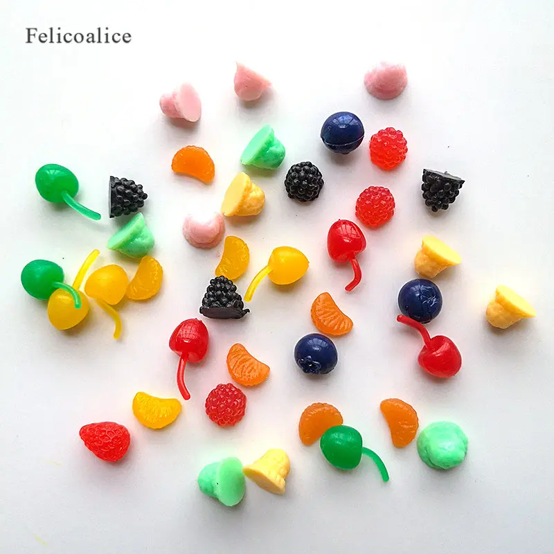 100pcs/Bag PVC Fake Strawberry Home Miniature Food Play Decor DIY Décor Simulation Fruit Accessories Polymer Clay Sprinkles