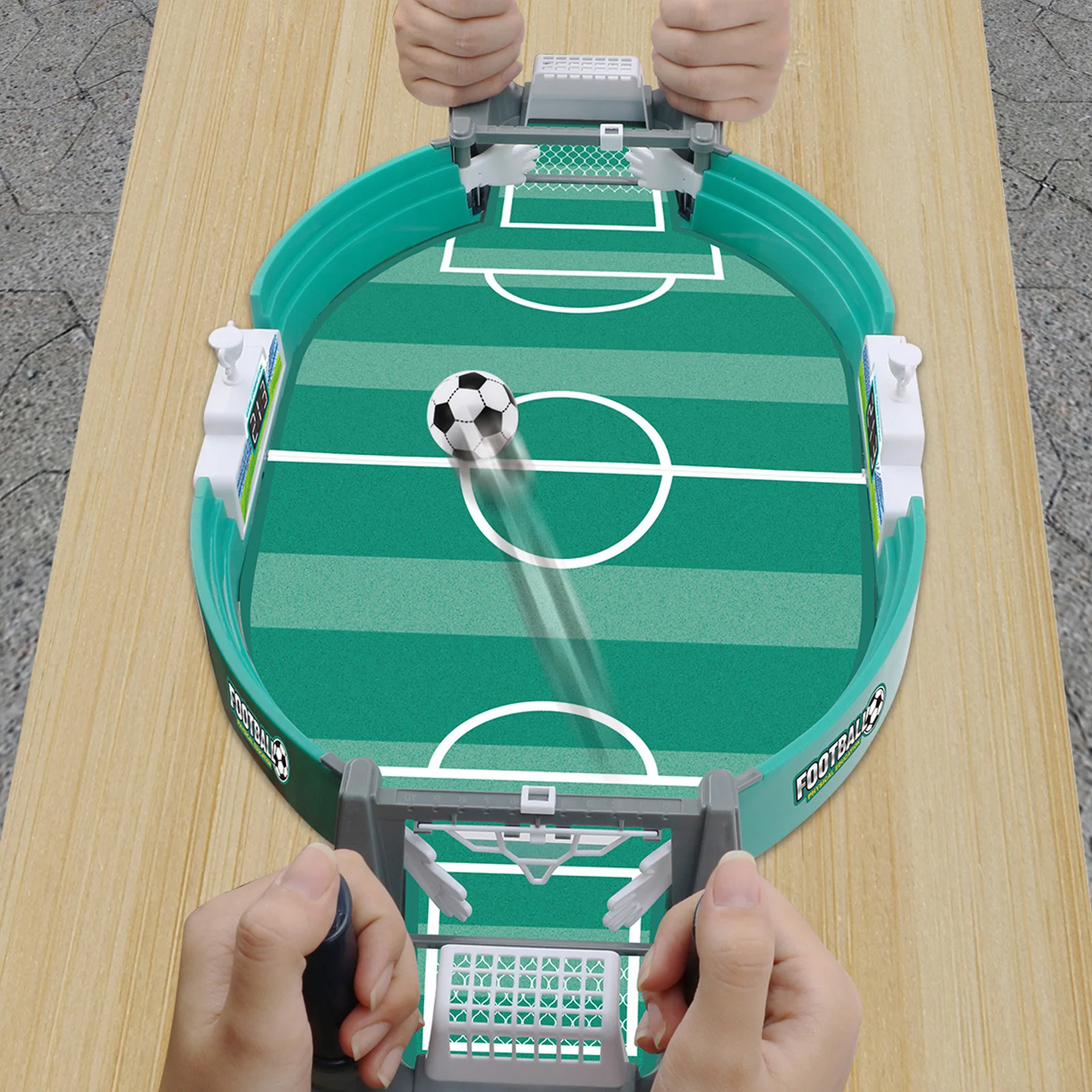 Portable Childrens Football Battle Table with 2/4/7 Footballs Two-player Battle Soccer Table Soccer Arcade Games for Kids Adults