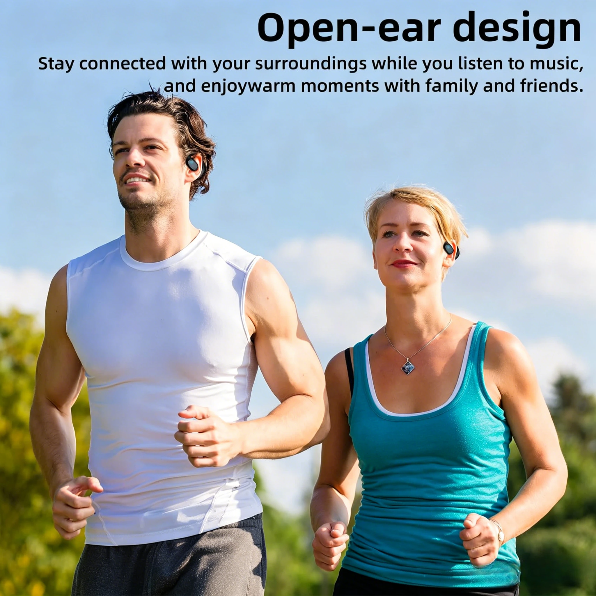 Wireless Earbuds Bone Conducti - Bone Conduction Running Headphones ulasan dan harga