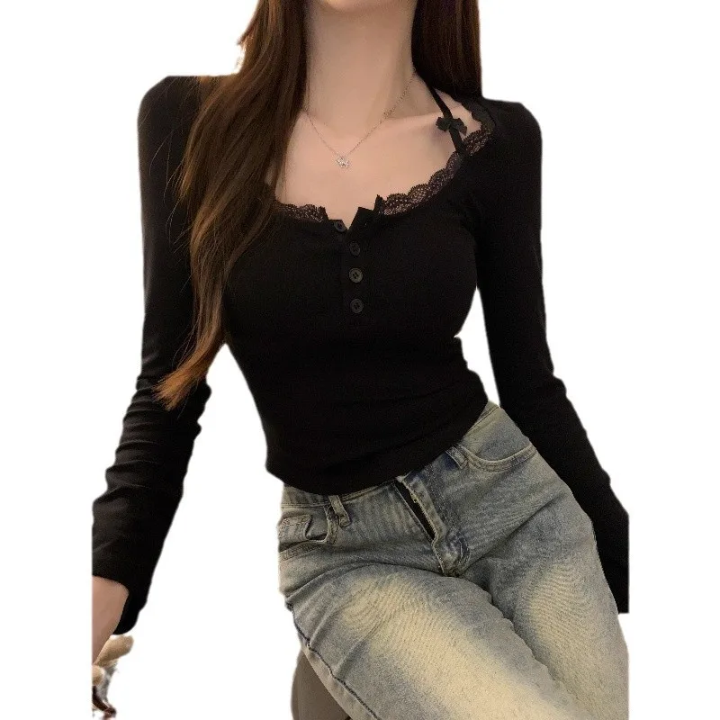 Women's 2026 Autumn New Arrival Stylish Two-Piece Set: Camisole & T-Shirt Cashmere & Blend Top with Inner Wear